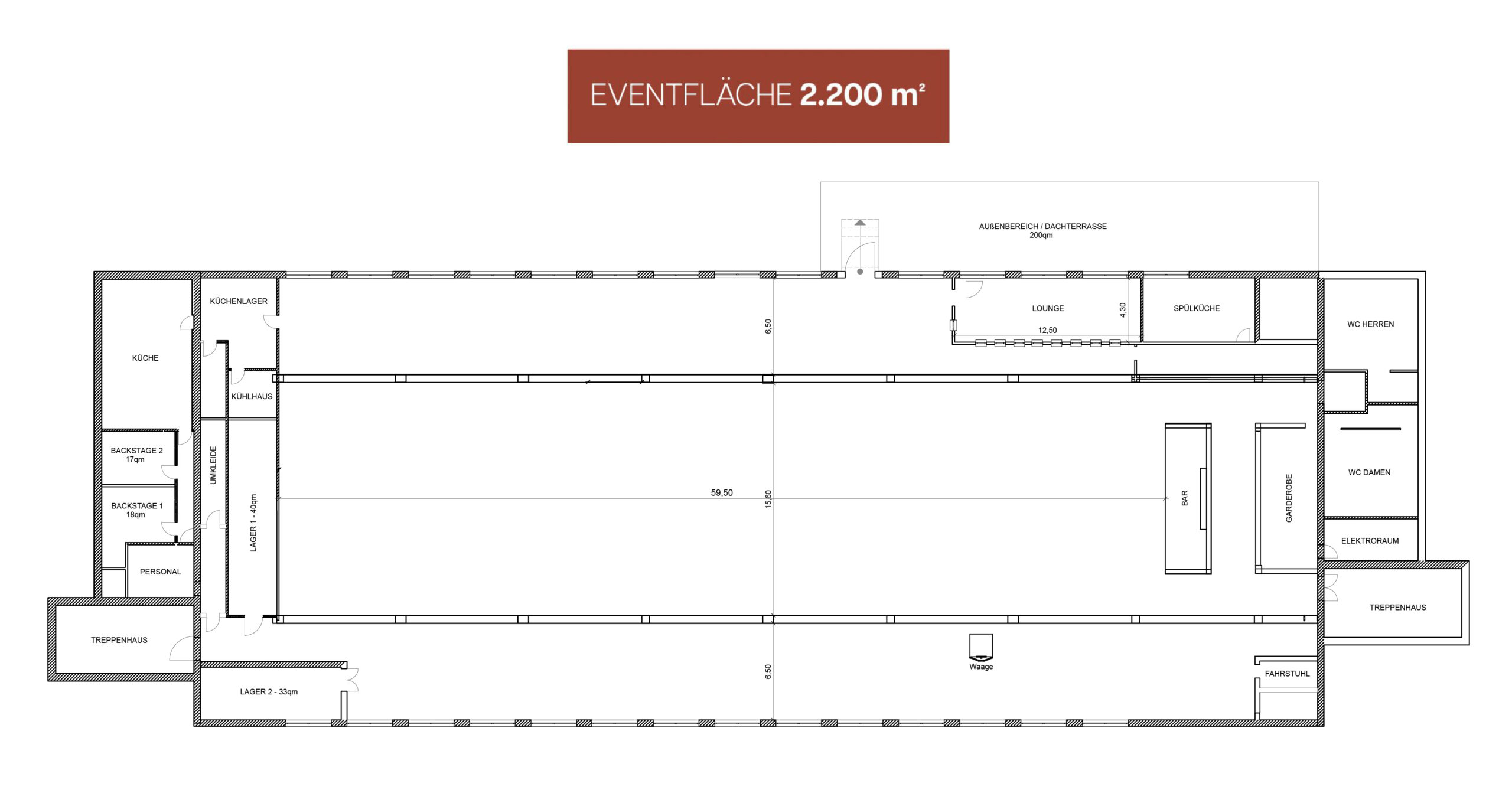 Grundriss Alte Wollkämmerei - Eventlocation Leipzig